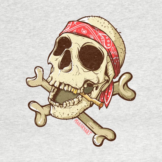 Jolly Roger Skull by makarxart